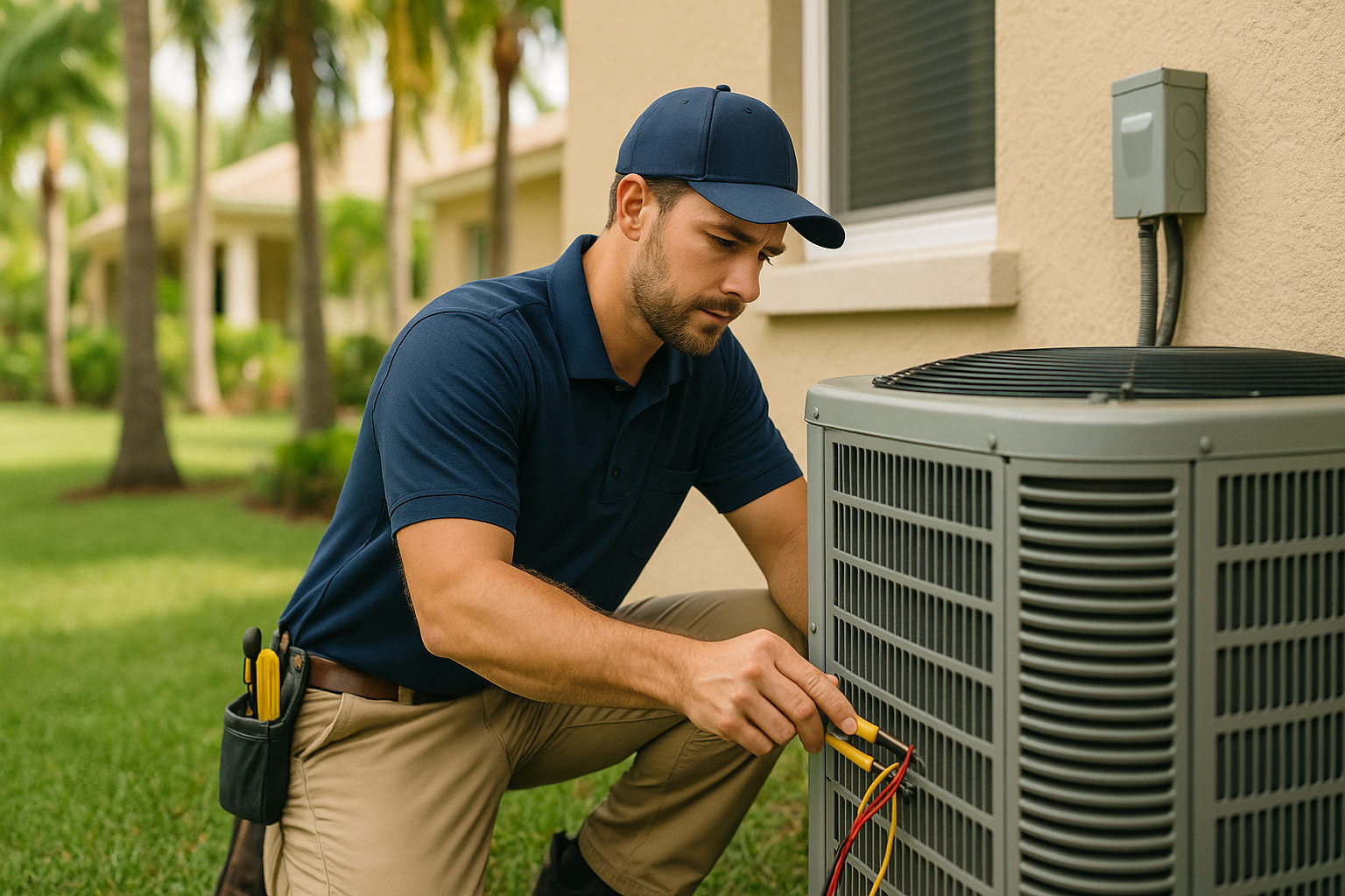Editorial illustration depicting hvac naples fl